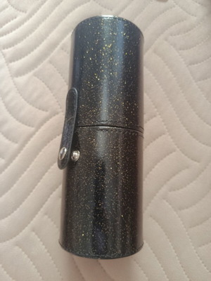Makeup brush case new, side opening with buttons