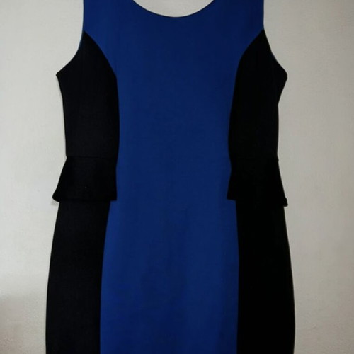 Evening dress Black/Blue Peacocks - No.42