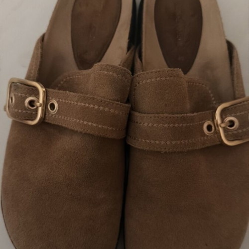 Flat sabo leather Stradivarius, like new, size 40, brown