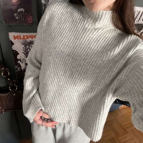 Bershka sweater like new, gray, size S
