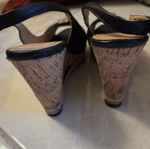 Melissa black platform sandals like new with gold buckle