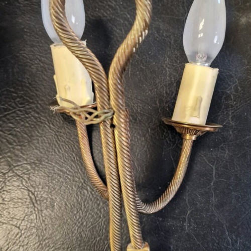 Bronze wall light antique vintage used