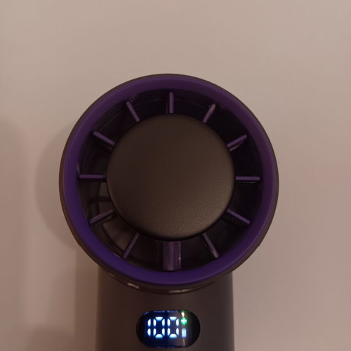 Verbatim Cool 'n' Go Ice Touch handheld fan like new, grey/purple