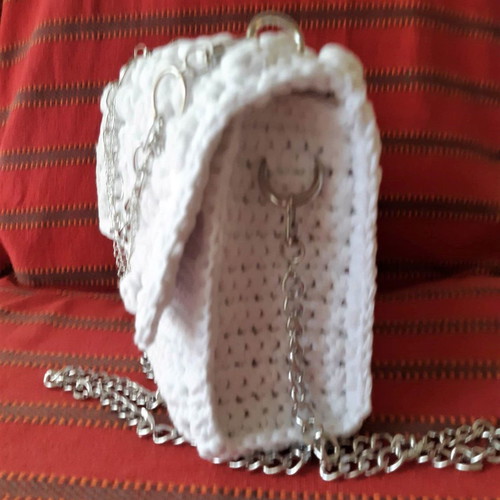 Handmade white crossbody bag new