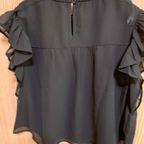 H&M Black Chiffon Blouse New, Size 134 for Girls 8-9 Years