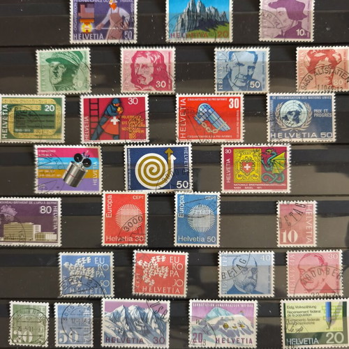 Swiss Thematic Lot of 33 Sealed Stamps like new