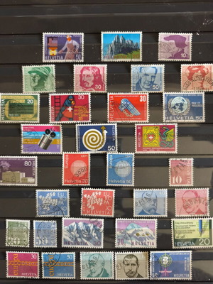 Swiss Thematic Lot of 33 Sealed Stamps like new