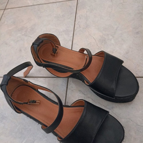 Tsoukalas Shoes platform black 39 leather used