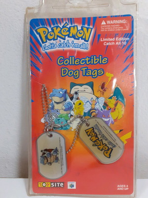 Pokemon collectible dog tags 1999 καινούργιο