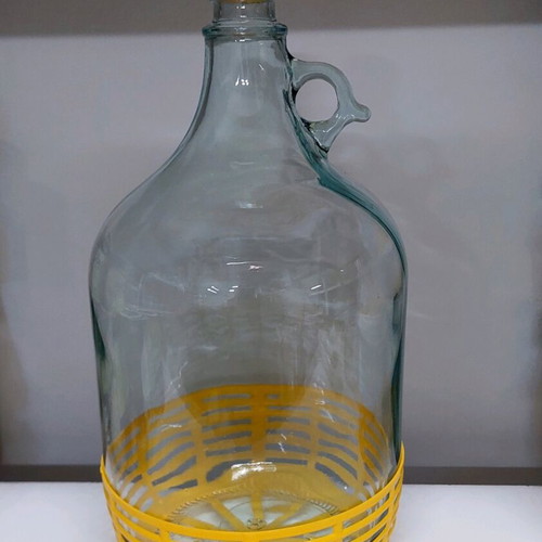 Glass damigiana 5 liters new, suitable for food