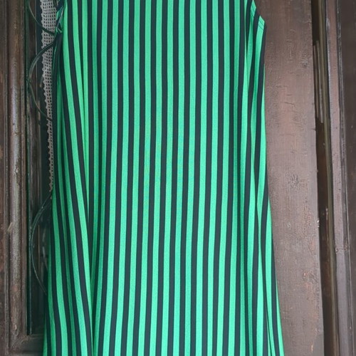 Makó striped dress like new, green and blue, size L