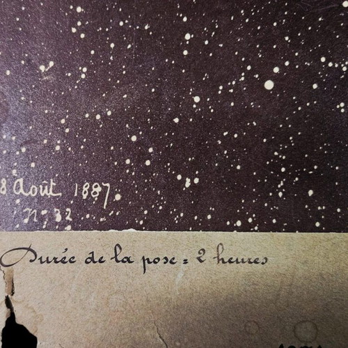 Set of 2 authentic 1887 astrophotographs from Paris Observatory like new