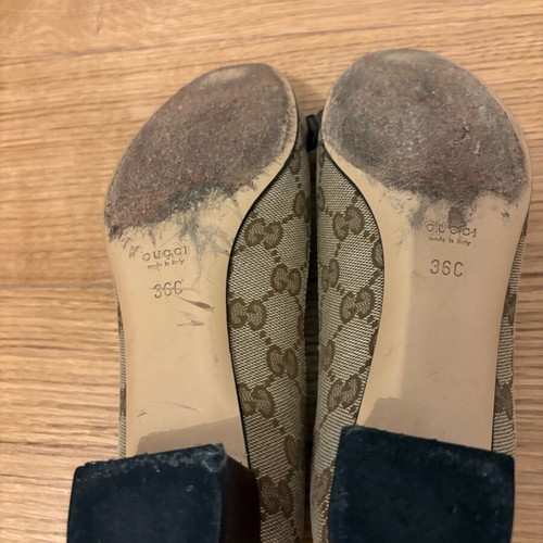 Gucci fabric pumps like new, beige, size 36