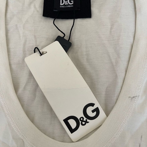Dolce & Gabbana vintage tank top new, size M, white and yellow