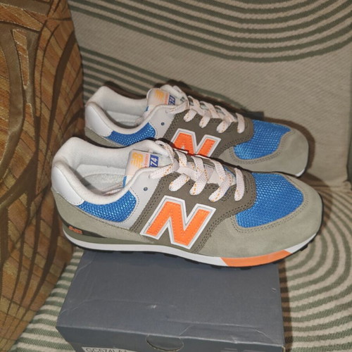 New Balance 574 sneakers new, multicolor green with blue and orange