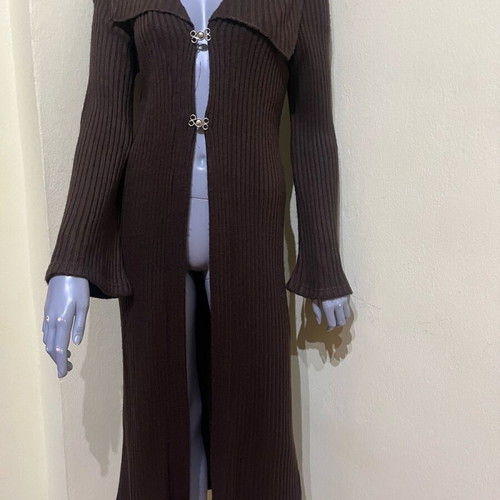 Saxo Women's Brown Long Cardigan S/M Used