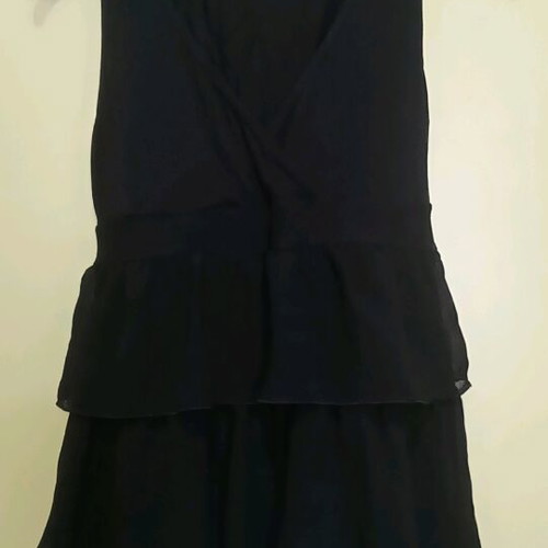 Intimissimi top like new with 3 layers transparency and belt, black, size S