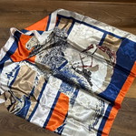 Satin skirt with gift scarf, like new, orange, size S