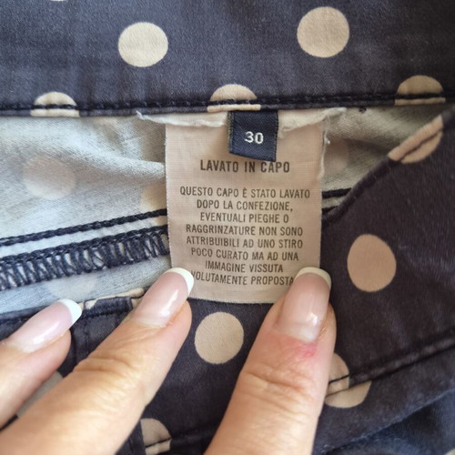 Marina Yachting low-rise capri pants like new, size 30, polka dot
