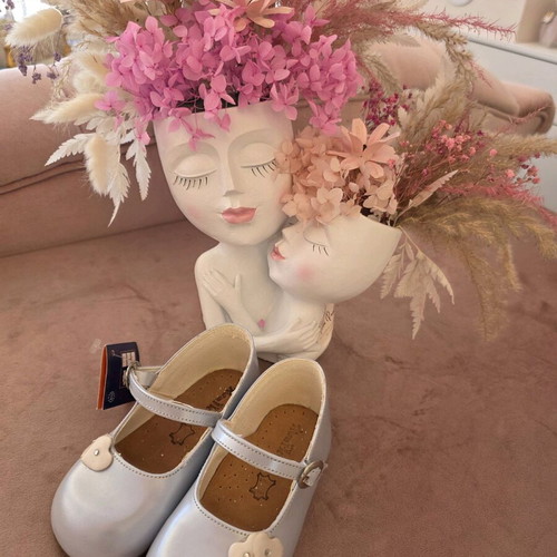 Ballerina shoes ciel with 2 hearts size 23 new for girls