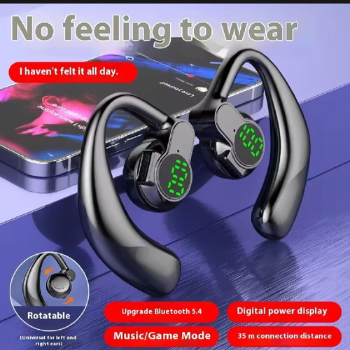Wireless Open-Ear Bluetooth Headset with Clip New