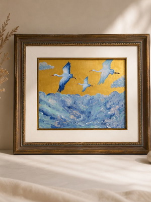 The Golden Flight canvas painting, new