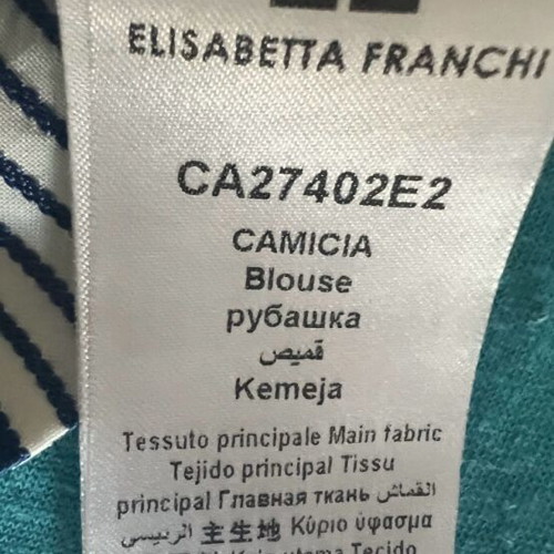 Elisabetta Franchi top like new, size M, white and blue