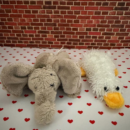 Set of 4 large plush magnets used