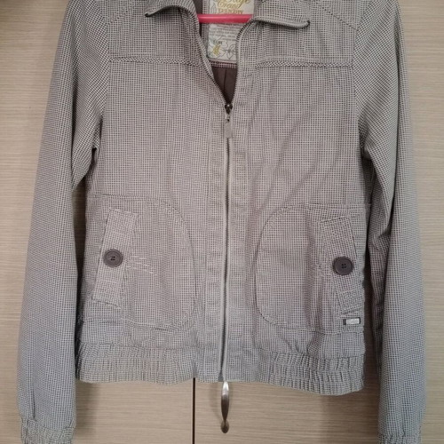 Bomber jacket used, spring, gray, size S