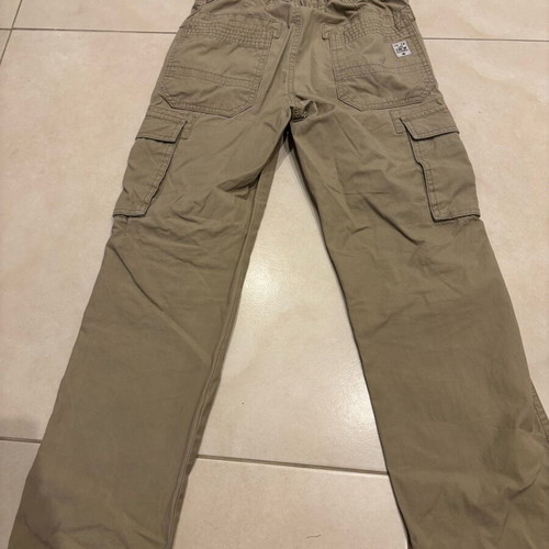 Benetton pants used for elementary boy, beige gabardine size 134 cm