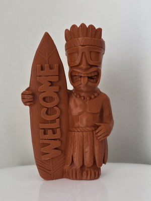Tiki 3D figure like new, Welcome print, 9x5x15cm