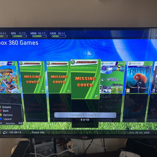 Xbox 360 Slim console 250GB with Kinect and 54 games