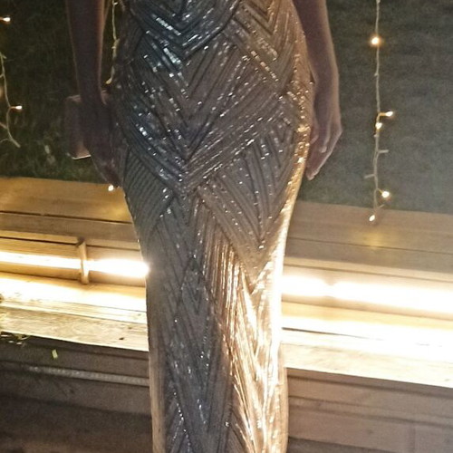 Evening dress bronze sequin medium like new