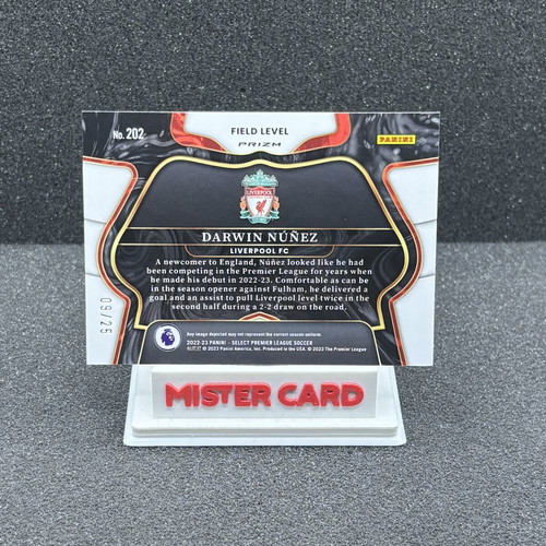 2023-24 Panini Select Premier League Darwin Nunez Zebra Jersey Number 202 Liverpool Card