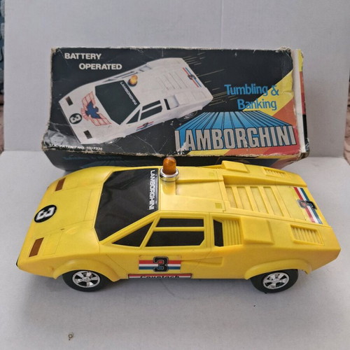 Retro Lamborghini Countach toy used with original box