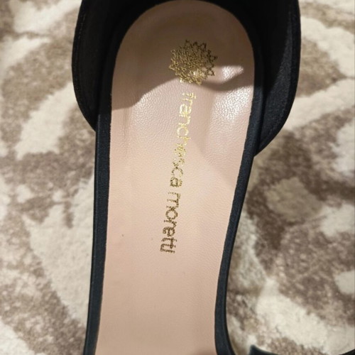 Franchesca Moretti women's black sandals with silver details