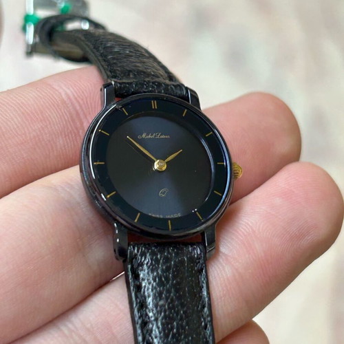 Michel Latour Swiss Swiss watch with leather strap like new