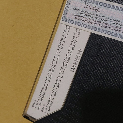 Paschalis Terzis Ethniki Thessalonikis audio cassette like new 1986 laiko
