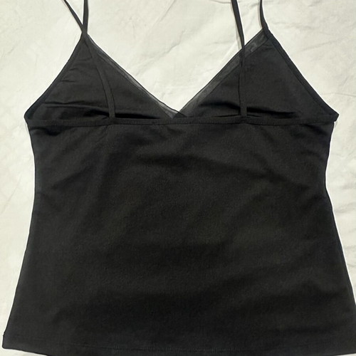 Zara lingerie top with V-neck and mesh detail, size L