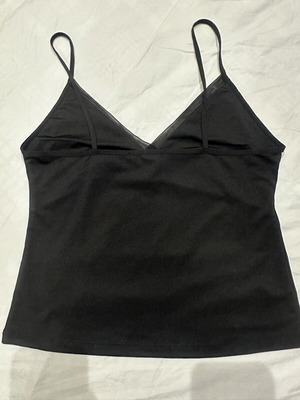 Zara lingerie top with V-neck and mesh detail, size L