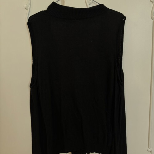 Souvenir backless knitted top like new, black, size S