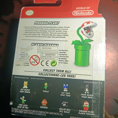 World of Nintendo Red Piranha Plant figure 2.5" Jakks Pacific new