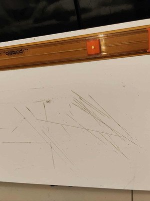 Drafting board with integrated parallelograph used, 72x52 cm
