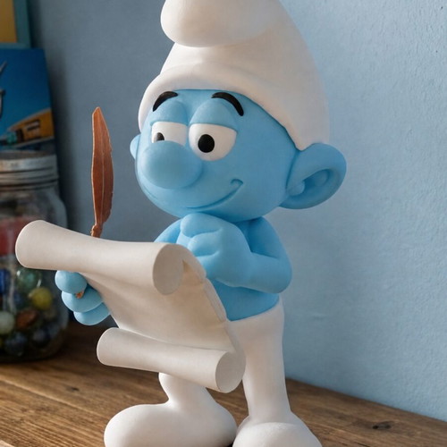 3D print Smurf figure Jokey 18cm, plastic PLA