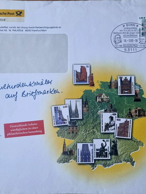 Συλλεκτικός φάκελος Deutsche Post 2018 σαν καινούργιος, πολιτιστικά μνημεία