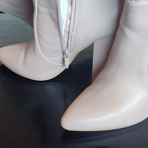 Tulipano beige faux leather boots like new, size 38