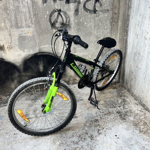 Clermont mountain bike 24 inch, black, men's