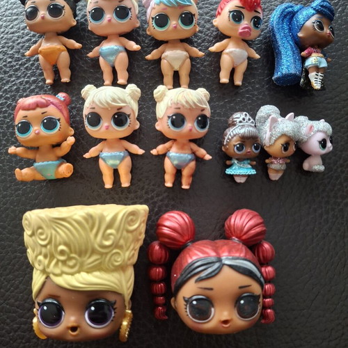 LOL Dolls collection used, mini and larger heads