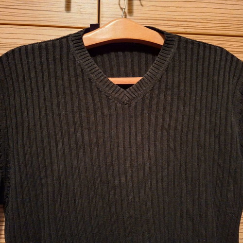Men's knitted T-shirt XL black like new