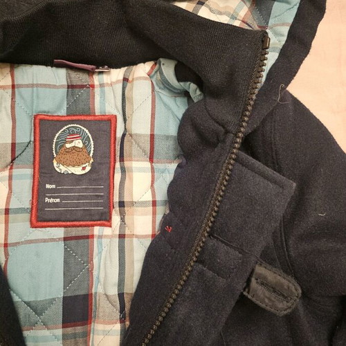 Children's coat half-coat for 10 years 140 cm blue like new